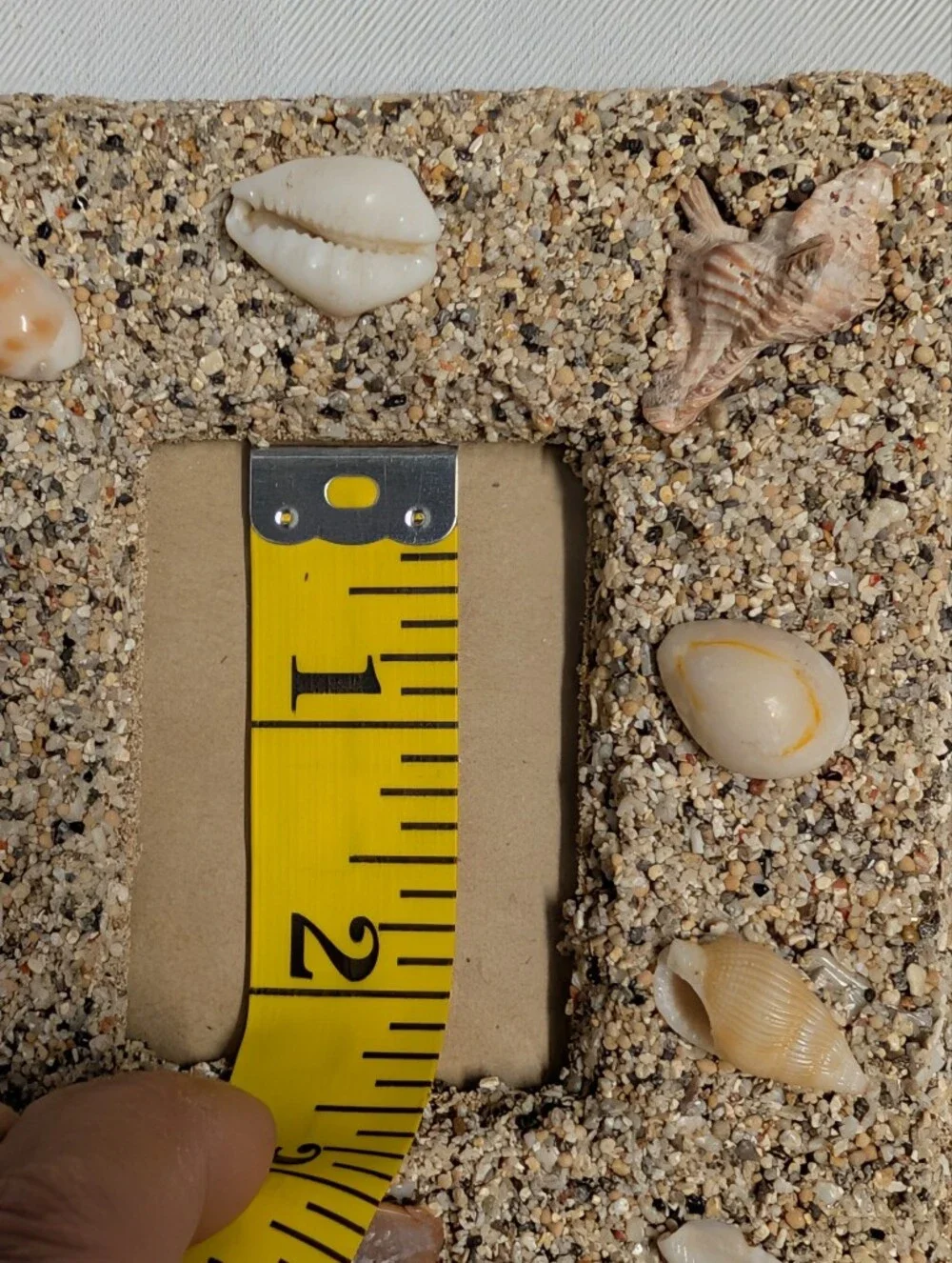 Seashell + Sand Picture Frame Decorative Photo Frame 4.5
